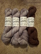 Woolberry Yarn Co. Hand-Dyed Merino Wool Yarn Lot Of 4