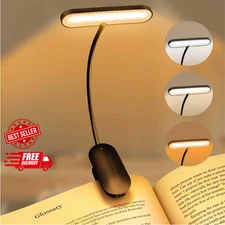 Rechargeable 14 LED Book Light with 3 Color Modes & Flexible Gooseneck