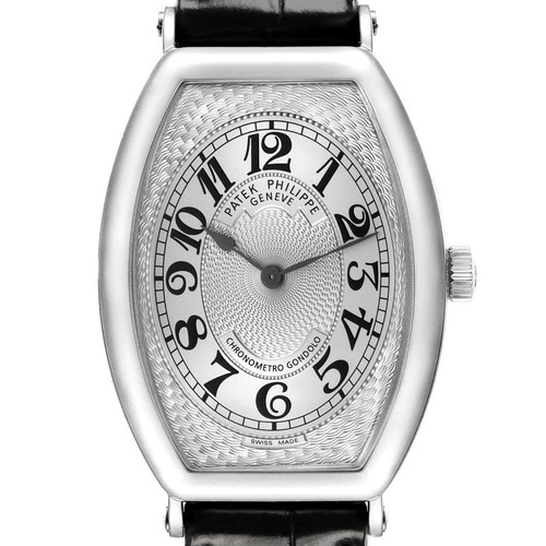 Patek Philippe Gondolo Platinum Silver Dial Mens Watch 5098 5098P
