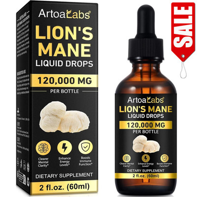 Lions Mane Mushroom Supplement Drops - Organic Lion's Mane Mushroom Liquid Tinct