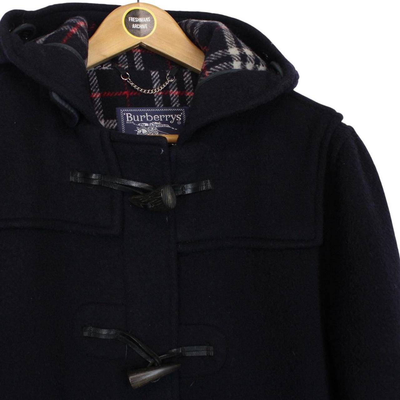 Vintage Burberry London Navy Blue Wool Duffle Coat thumbnail 3