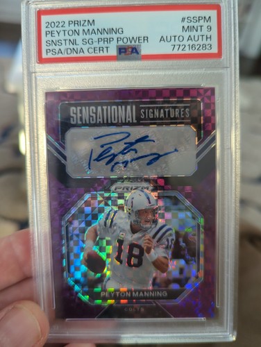 2022 Prizm Peyton Manning PSA 9 Sensational Signatures 4/5 ***See Pics And Des. 