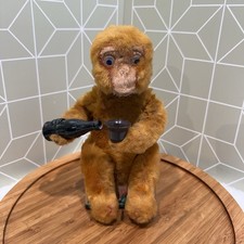 Vintage Battery Monkey Drinking ALPS Trademark Litho Tin Toy , Japan