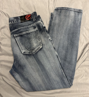 Ecko Unltd. Men Jeans 36 Blue Denim Athletic Hip Hop 30'' Inseam
