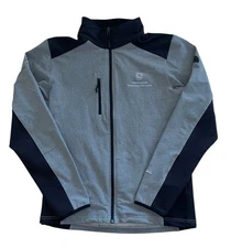 The North Face Full Zip Men’s Small Gray Black Tech Windwall Softshell Jacket