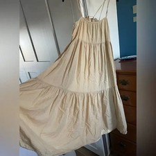 Everlane Women's Tiered Spaghetti Strap Maxi Dress Size XS Beige