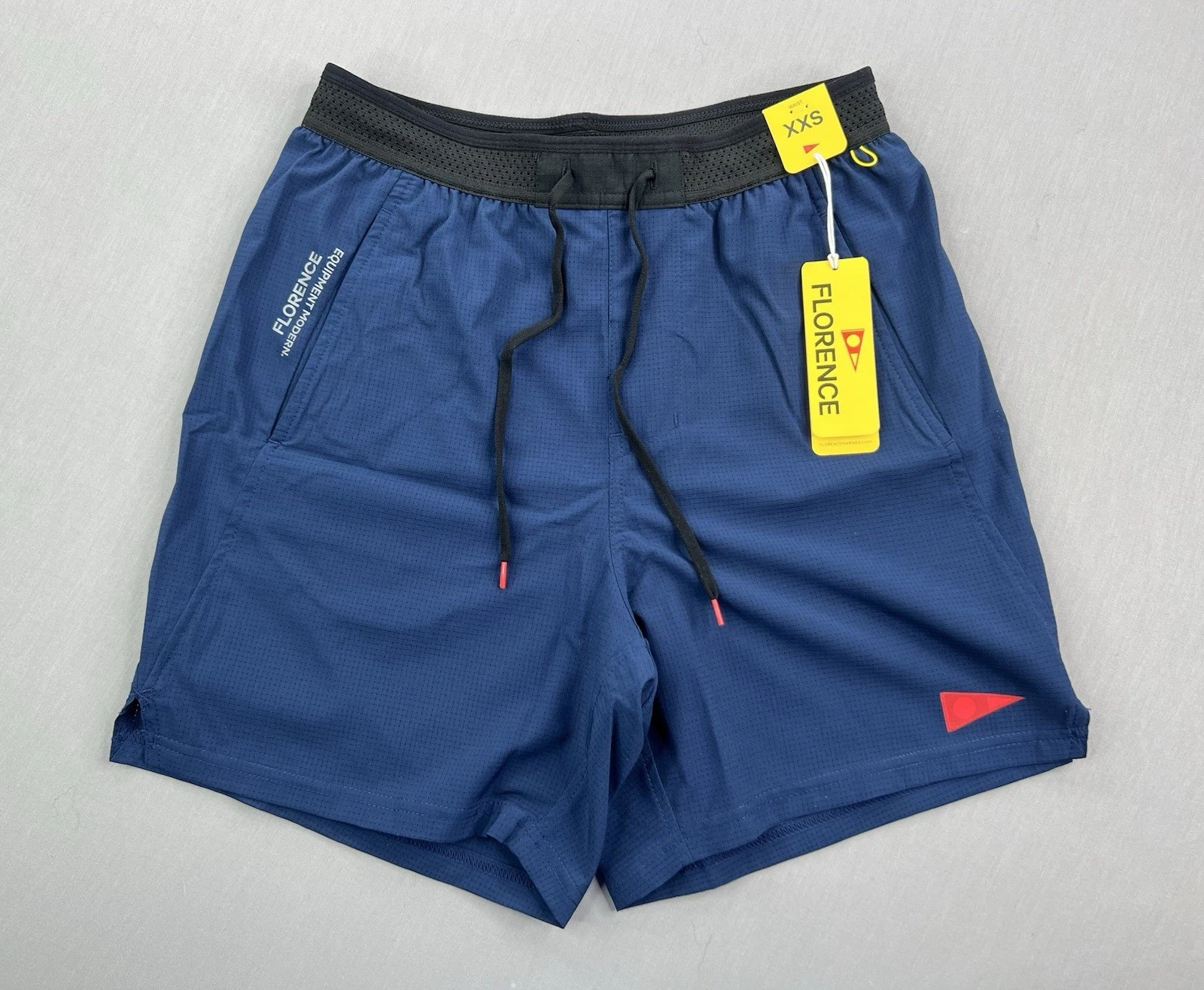 Florence Marine Mens Airtex Athletic Shorts Dark Navy Blue Quick Dry Sz XXS