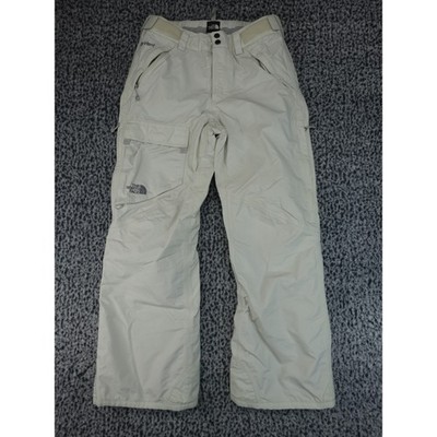 The North Face HyVent Snow Pants Womens M Cream Waterproof Cargo Ski Pockets
