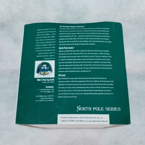 Department 56 Tillie's Tiny Cup Cafe North Pole Series 1998 56401 w Box WORKS - Bild 9 von 9