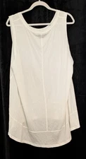 New Adrienne Vittadini Women's 2x Hi-Lo Sleeveless Chalk White Top 