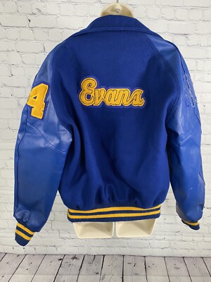 Neff Blue Yellow Wool Blend Color Guard Class of 2014 Letterman