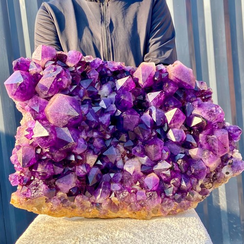 42.3LB Natural amethyst Cluster Quartz Crystal backbone mineral Specimen Healing - 第 9/16 張圖片