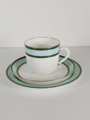 Victorian Art Deco Minton Porzellan Tee Trio - Tasse, Untertasse und Teller