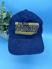Vintage Drew Pearsons San Diego Charges Corduroy SnapBack Hat 