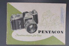 Pentacon (Contax D) Instruction Manual In English c.1955