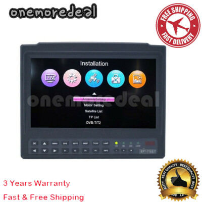 KPT-716S/T Satellite Finder Meter HD TV Satellite Receiver DVB-S2 DVB-T2 7'' LCD