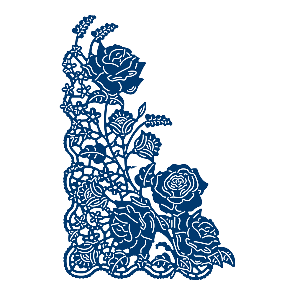 Tattered Lace ORNAMENTAL LACE ROSE CORNER Die - TLD0667 - FREE UK P&P