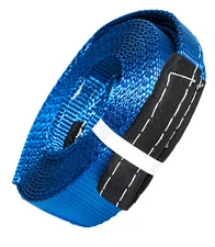 Tow Strap 20ft 2" Blue 14000lbs 6.5T winch sling recovery 2x20 Mud Snow SUV UTV