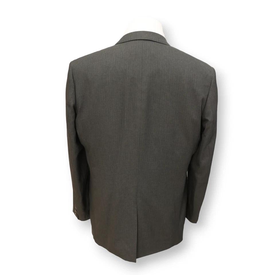 PERRY ELLIS mens charcoal gray three button sport coat suit jacket blazer 42 L - Image 3 of 4