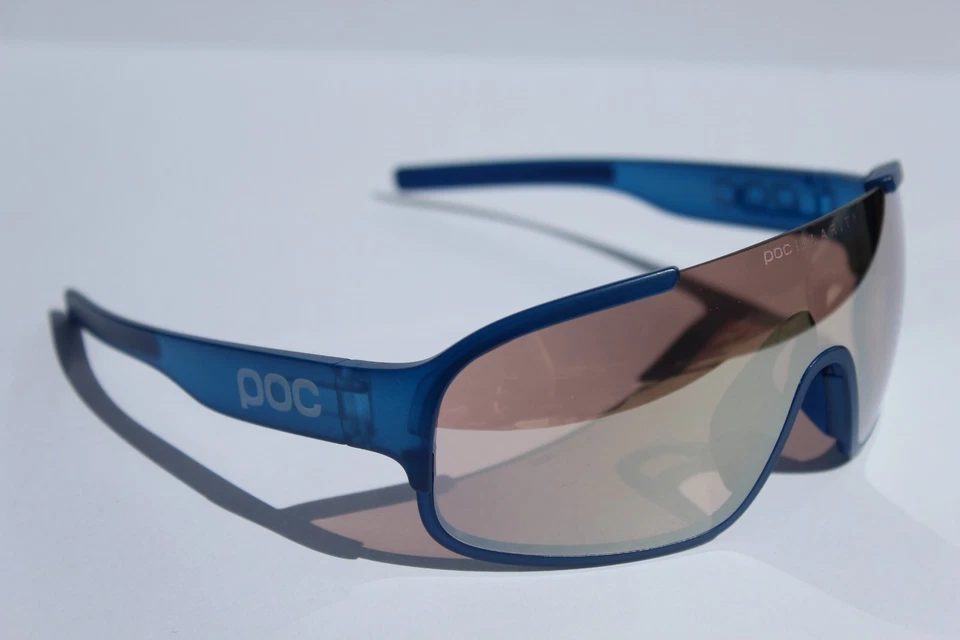 Gafas de sol POC Crave bicicleta/ciclo azul ópalo/marrón plata espejo NUEVO $265 Italia Foto 3 de 4
