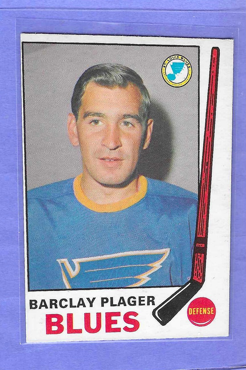 1969-70 Barclay Plager  Set Break O-Pee-Chee ST. Louis Blues # 176 EX
