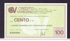 Mini check credit Varesino Unione Commercianti 100 L 20-2-1978