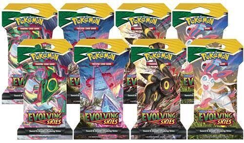  Pokemon Evolving Skies - Sleeved Booster Packs x 36 - Booster  Box : Toys & Games