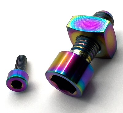 Titanium MTB Fork Bolts for Fox 36/38 Fork - Oil Slick (Rainbow)