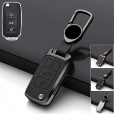 Zinc Alloy Leather Car Key Case Cover For Vw Golf Jetta Beetle Passat Cc Tiguan