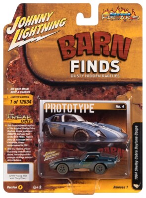JOHNNY LIGHTNING BARN FINDS 1964 SHELBY COBRA DAYTONA COUPE 1/64 JLSF023-A