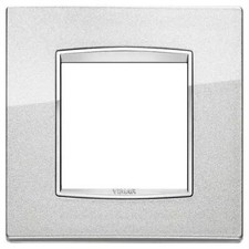 VIMAR EIKON - PLACCA CLASSIC 2M ARGENTO METAL