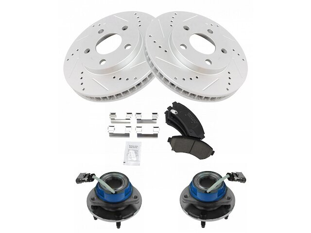 Front Brake Pad and Rotor and Wheel Hub Kit fits Silhouette 1997-2004 FWD 42NBDG