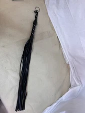 Jeweled Flogger Black Rhinestones 30" Dom Cosplay Costume Valentine O Ring S&M