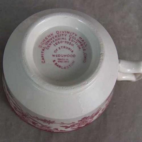 Wedgwood England Dinnerware Capital University Schenk Hall Cup Saucer Mulberry - Picture 2 of 2
