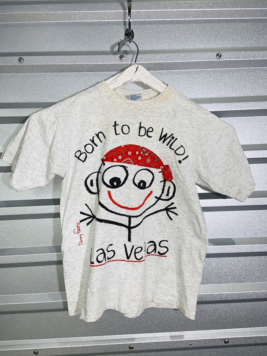 Vintage 90s Born to be Wild! Las Vegas T Shirt Size L All Sport USA Danny  First