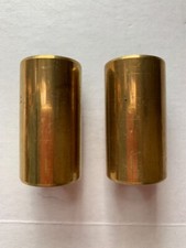 SOLID BRASS GUITAR SLIDES - Set of 2 - Vintage aged look