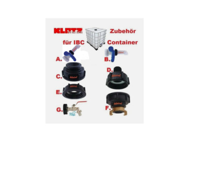 KLOTZ IBC Container Zubehör / Anschlüsse / Adapter / Auslaufhahn / Tülle / Hahn
