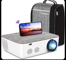 5G WiFi - Projector 4K Supported - FANGOR 340 ANSI Native 1080P, White