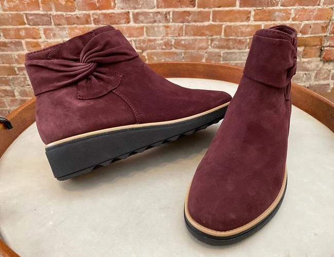 Clarks aubergine cheap ankle boots
