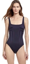 Gottex Women’s Standard Paloma Square Neck One-Piece Size 10 Black
