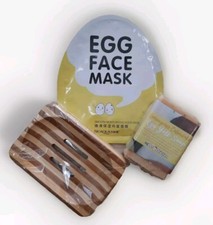 Face Mask Egg Soap Gift Set Healthy Soap Dish Lemongrass Calendula Women Beauty