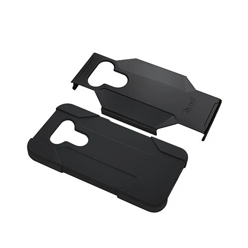 Capa combo suporte coldre resistente à prova de choque preta para LG G5 híbrida - Imagem 3 de 4