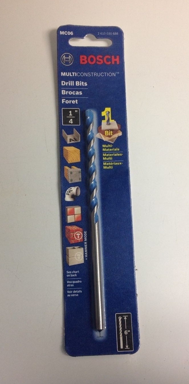 Bosch NEW MC06 - 1/4 x 6 In. Multi-Construction™ Drill Bit  (3 sold together)