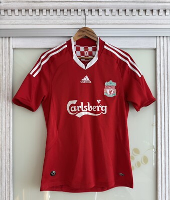 Vintage Liverpool 2008-2009 Home Soccer Jersey Football Kit Shirt