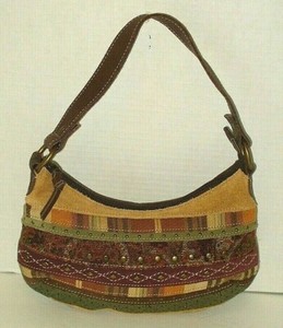 fossil suede purse