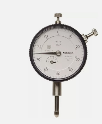 Mitutoyo 2414S Dial Indicator 0-100 Reading, 2.244'' Dial Dia., 0-0.5'' Range