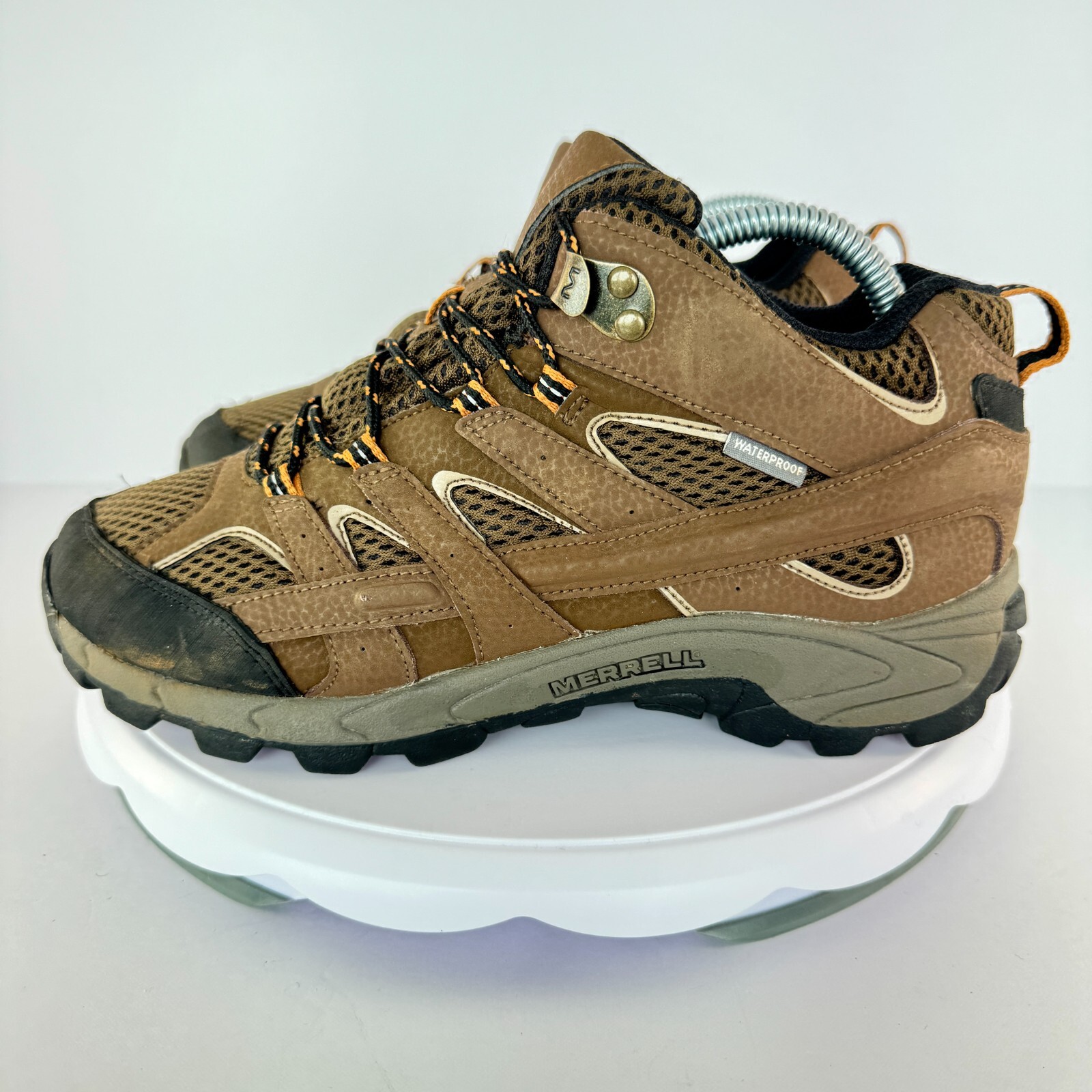 Scarpe scarponi da trekking Merrell Moab 2 marrone pelle arancione da uomo taglia 5 5 MK261204