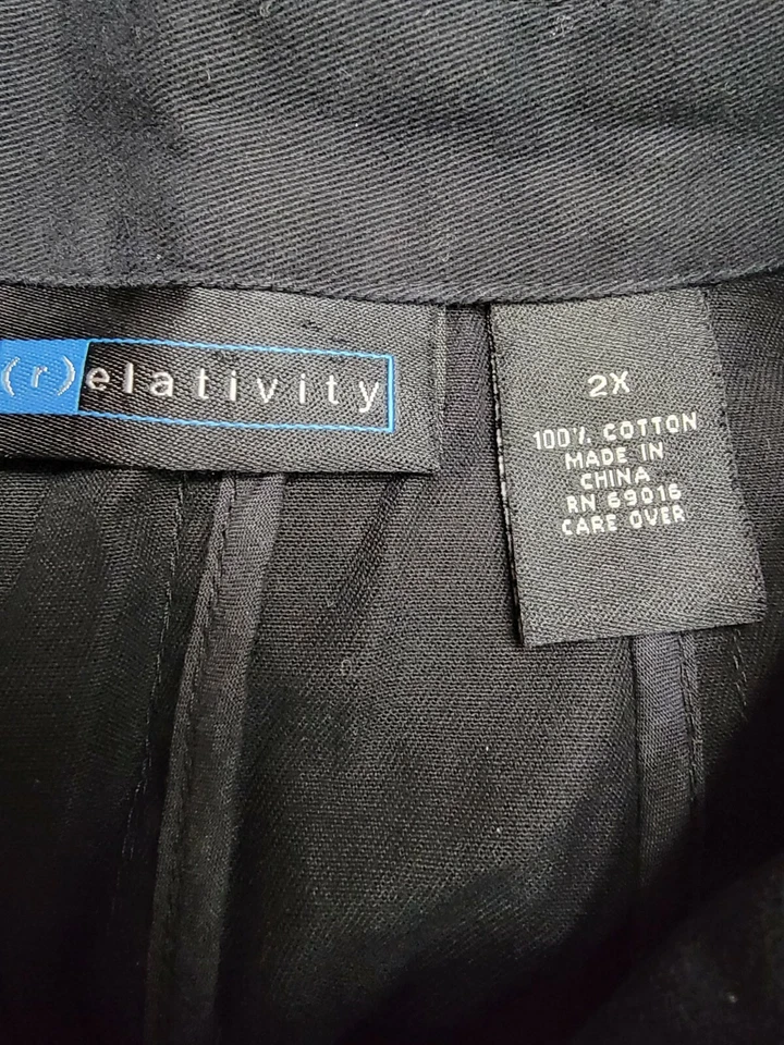 Relativity Womens Jacket Coat Size 2X Black - Image 2 of 4