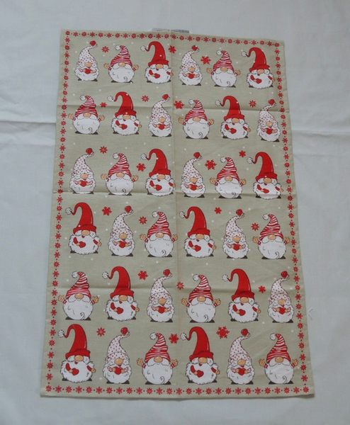 Wichtel Geschirrtuch 45 X 70 Cm KüChe Geschirrhandtuch Weihnachten Zwerge Baumwo-image