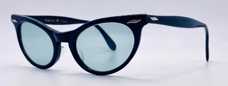 Gafas de sol American Optical ojo de gato con lentes aguamarina nuevas personalizadas-5 1/2 vintage Foto 3 de 4